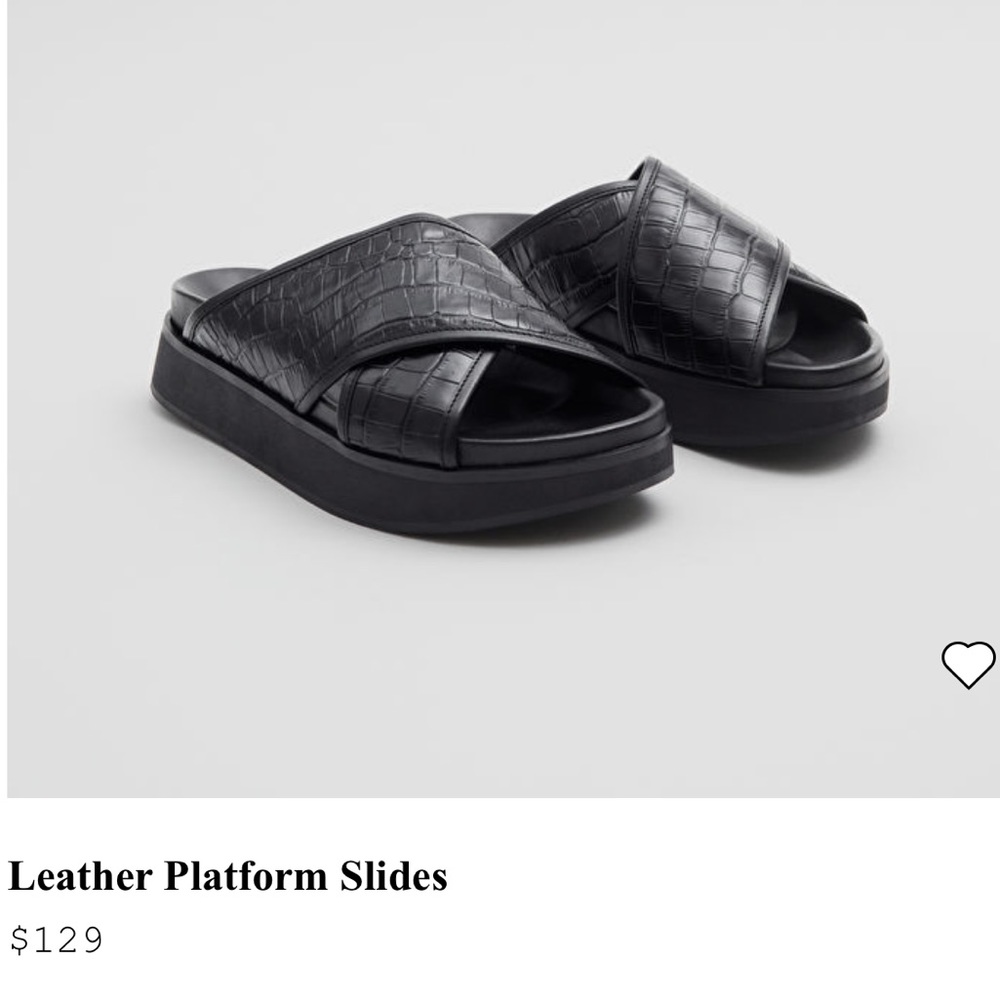 & Other Stories Platform Leather Cross Sandals